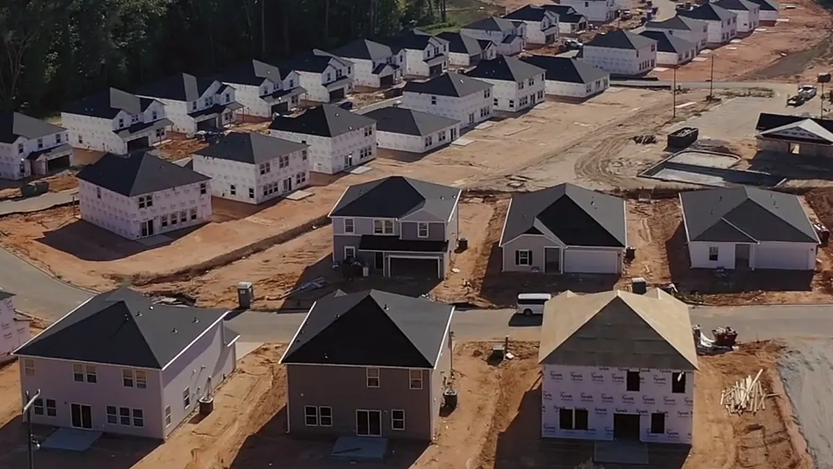 New houses going up on cleared lots